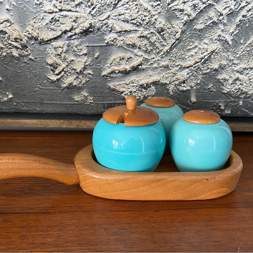 SOLD! Mid-Century MCM Vintage Swedish Teak Serving Set